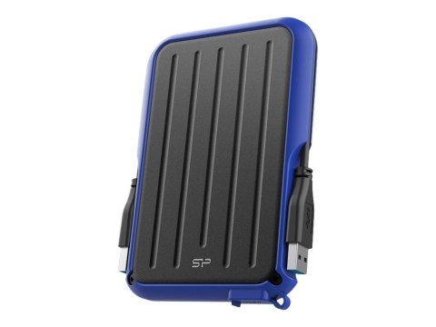 SILICON POWER Armor A66 - Dysk twardy - 2 TB - zewnętrzny (przenośne) - USB 3.2 Gen 1 - czerń/błękit