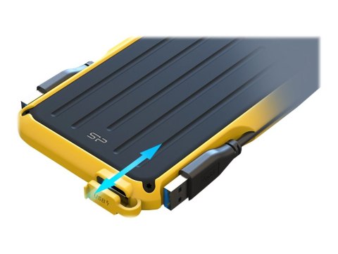SILICON POWER Armor A66 - Dysk twardy - 4 TB - zewnętrzny (przenośne) - USB 3.2 Gen 1 - czarny/żółty