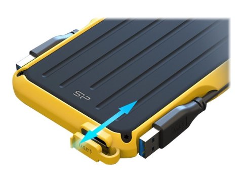 SILICON POWER Armor A66 - Dysk twardy - 5 TB - zewnętrzny (przenośne) - USB 3.2 Gen 1 - czarny/żółty