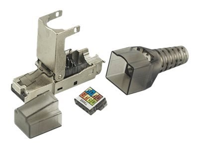 TECHly Professional - Złącze sieciowe - RJ-45 (M) - STP - CAT 6a - srebrny