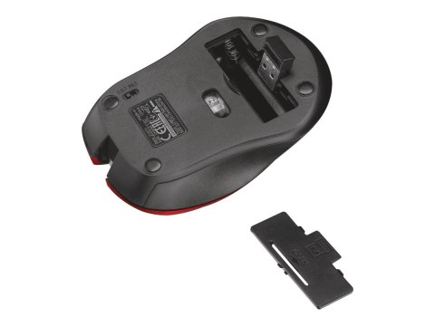 Trust Silent Click Mydo - Mysz - prawo i leworęczna - 4 przyciski - bezprzewodowa - 2.4 GHz - odbiornik bezprzewodowy USB - czer