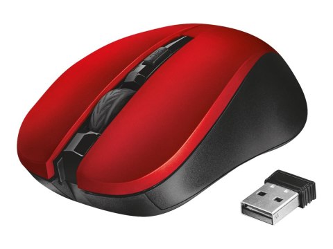 Trust Silent Click Mydo - Mysz - prawo i leworęczna - 4 przyciski - bezprzewodowa - 2.4 GHz - odbiornik bezprzewodowy USB - czer