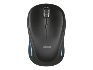 Trust Yvi FX - Mysz - prawo i leworęczna - optyczna - 4 przyciski - bezprzewodowa - 2.4 GHz - odbiornik bezprzewodowy USB - czar