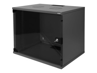 DIGITUS Professional - Szafa - SOHO, niemontowana - 540 x 400 (wxd) - do montażu na ścianie - RAL 9005, czarny - 9U - 19"