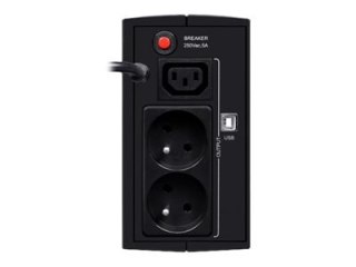 EVER DUO 550 PL AVR USB - UPS - AC 230 V - 330 wat - 550 VA - 1 faza - 5 Ah - USB - złącza wyjściowe: 3
