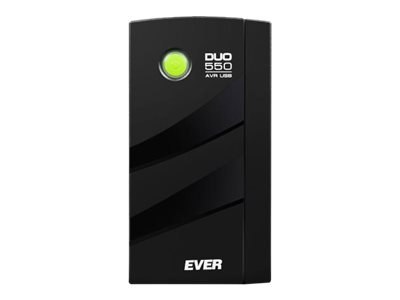 EVER DUO 550 PL AVR USB - UPS - AC 230 V - 330 wat - 550 VA - 1 faza - 5 Ah - USB - złącza wyjściowe: 3