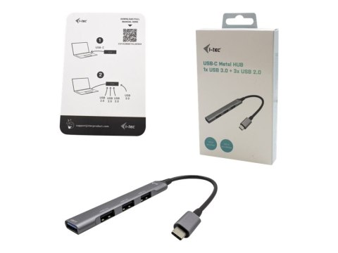 I-Tec - Koncentrator - 1 x SuperSpeed USB 3.0 + 3 x USB 2.0 - stacjonarny