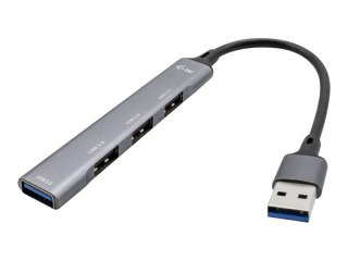 I-Tec USB 3.0 Metal HUB - Koncentrator - 1 x SuperSpeed USB 3.0 + 3 x USB 2.0 - stacjonarny
