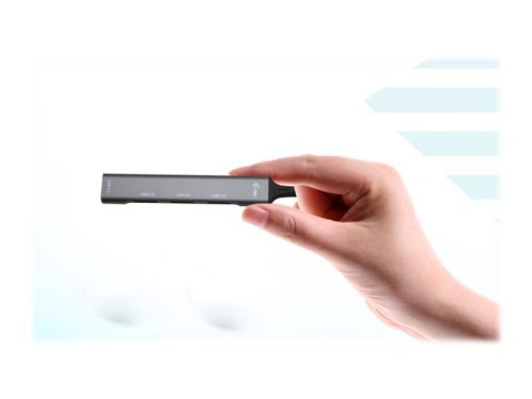 I-Tec USB 3.0 Metal HUB - Koncentrator - 1 x SuperSpeed USB 3.0 + 3 x USB 2.0 - stacjonarny