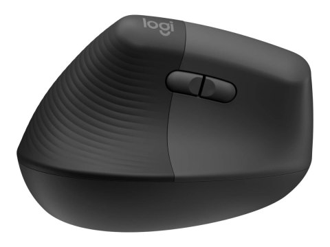 Logitech Lift Vertical Ergonomic Mouse - Mysz pionowa - ergonomiczna - dla leworęcznych - optyczna - 6 przyciski - bezprzewodowa