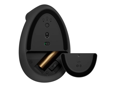 Logitech Lift Vertical Ergonomic Mouse - Mysz pionowa - ergonomiczna - dla leworęcznych - optyczna - 6 przyciski - bezprzewodowa