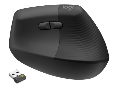 Logitech Lift for Business - Mysz pionowa - ergonomiczna - 6 przyciski - bezprzewodowa - Bluetooth, 2.4 GHz - odbiornik Logitech
