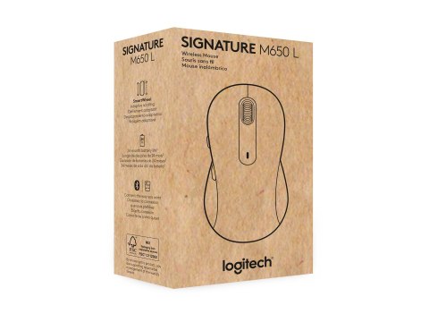 Logitech Signature M650 L for Business - Mysz - praworęczna - 5 przyciski - bezprzewodowa - 2.4 GHz, Bluetooth - odbiornik Logit