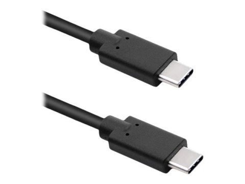 Qoltec - Kabel USB - USB-C (M) do USB-C (M) - USB 3.1 - 1 A - 2 m - czarny