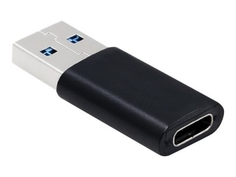 Qoltec - Przejściówka USB - USB (M) do USB-C (F) - czarny
