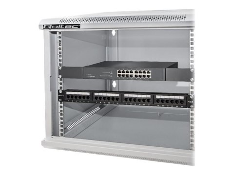 Qoltec - Stojak szafa - szary - 12U - 19"