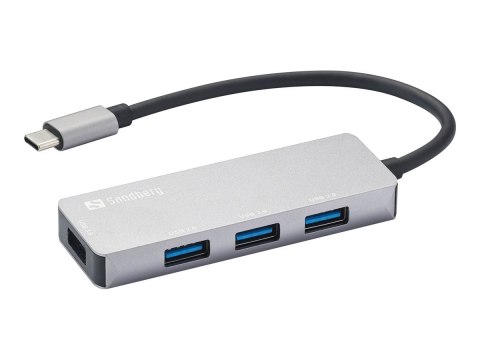 Sandberg - Koncentrator - 1 x SuperSpeed USB 3.0 + 3 x USB 2.0 - stacjonarny
