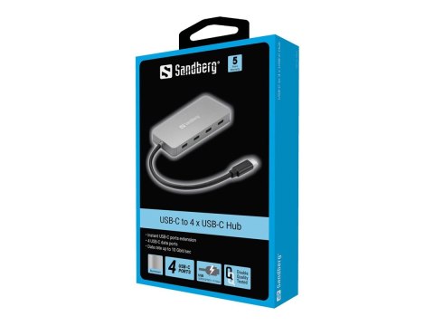 Sandberg - Koncentrator - 4 x USB-C - stacjonarny