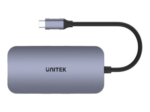 Unitek uHUB N9+ 9-in-1 - Stacja dokująca - dla notebook - USB-C - 9 gniazd - HDMI - 1GbE