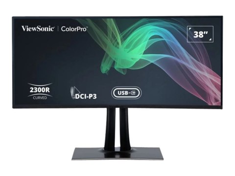 ViewSonic ColorPro VP3881a - Monitor LED z przełącznik KVM - zaokrąglony - 1 porty - 38" (37.5" widoczny) - 3840 x 1600 WQHD+ @ 