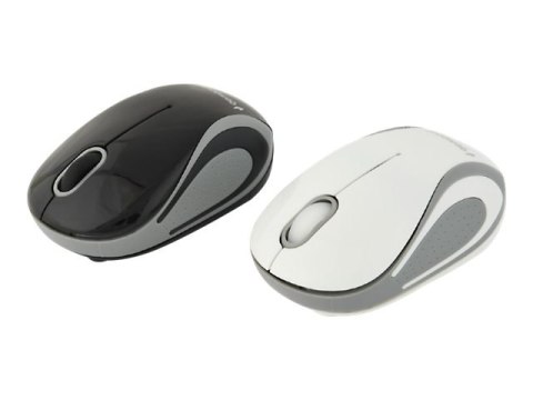Gembird MUSW-3B-01-MX - Mysz - optyczna - 3 przyciski - bezprzewodowa - 2.4 GHz - odbiornik bezprzewodowy USB - czarny, biały - 