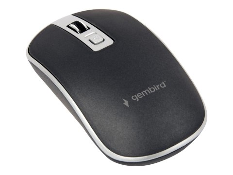 Gembird - Mysz - optyczna - 4 przyciski - przewodowa - USB - czarny, srebrny - blister