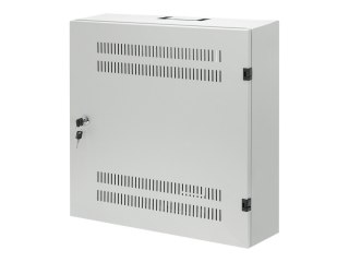 Intellinet - Szafa - niski profil, z szynami 4U w poziomie i 2U pionie - do montażu na ścianie - szary, RAL 7035 - 4U - 19"