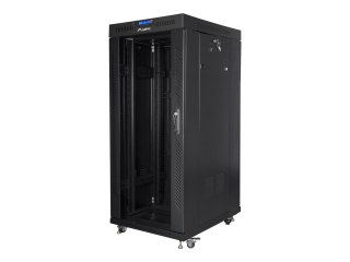 Lanberg - Stojak szafa - z 4 wentylatory chłodzące, wyświetlacz - czarny, RAL 9004 - 27U - 19"