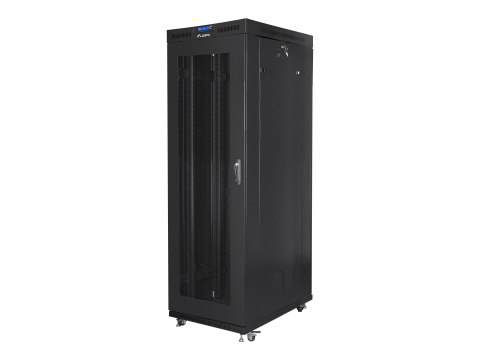 Lanberg - Stojak szafa - z wyświetlacz, 4 wentylatory chłodzące - czarny, RAL 9004 - 37U - 19"