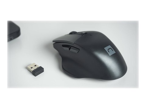 Natec Blackbird 2 - Mysz - ergonomiczna - praworęczna - optyczna - 6 przyciski - bezprzewodowa - 2.4 GHz - odbiornik bezprzewodo