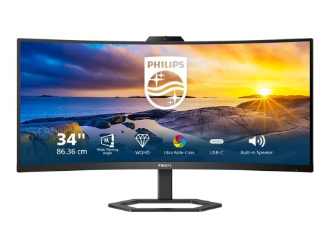 Philips 34E1C5600HE - 5000 Series - monitor LED - zaokrąglony - 34" - 3440 x 1440 WQHD @ 100 Hz - VA - 300 cd/m² - 3000:1 - 4 ms