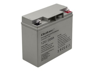 Qoltec - Bateria do UPSa - akumulator agm, 12 V, maks. 300 A - 1 x bateria - kwasowo-ołowiowy - 20 Ah