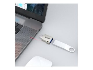 Unitek - Przejściówka USB - USB-C (M) do USB Typ A (F) - USB 3.0 OTG - srebrny