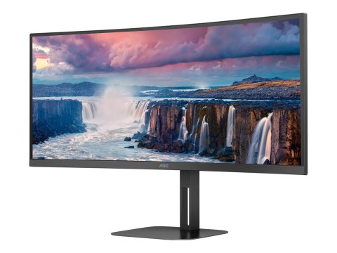 AOC Value-line CU34V5C/BK - V5 series - monitor LED - zaokrąglony - 34" - 3440 x 1440 WQHD @ 100 Hz - VA - 300 cd/m² - 3000:1 - 