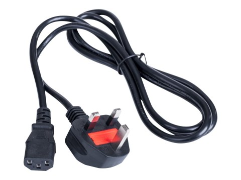 Akyga AK-AG-01A - Kabel zasilający - Typ G do power IEC 60320 C13 - 250 V - 10 A - 1.5 m - czarny - Wielka Brytania