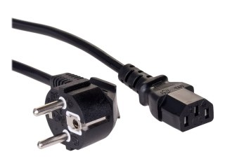 Akyga AK-PC-06C - Kabel zasilający - power CEE 7/7 do power IEC 60320 C13 - 250 V - 10 A - 3 m - czarny