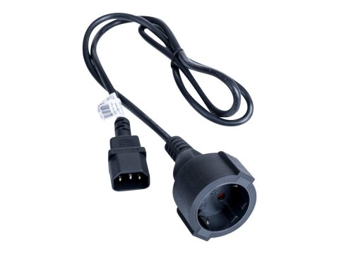 Akyga AK-PC-13A - Kabel zasilający - power CEE 7/3 do IEC 60320 C14 10 A - 250 V - 10 A - 1 m - czarny