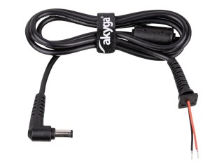 Akyga AK-SC-35 - Kabel zasilający - zasilanie DC jack 5,5 x 2,1 mm do przewód nieizolowany - 4.74 A - 1.2 m - czarny