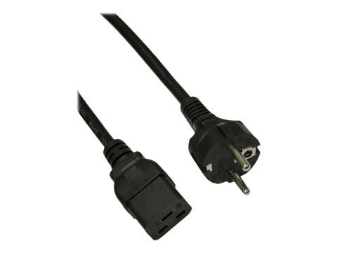 Akyga AK-UP-04 - Kabel zasilający - power CEE 7/7 (P) do IEC 60320 C19 - 250 V - 16 A - 3 m - czarny