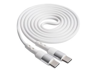 Akyga AK-USB-40 - Kabel USB - USB-C (M) do USB-C (M) - 20 V - 3 A - 1 m - biały