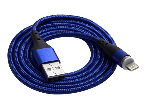 Akyga AK-USB-42 - Kabel USB - USB (M) do USB-C (M) magnetyczny - 5 / 9 V - 3 A - 1 m - Power Delivery USB (18 W) - niebieski