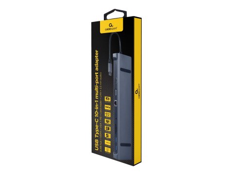 Cablexpert A-CM-COMBO10-01 - Stacja dokująca - USB-C 3.1 - HDMI, VGA - 1GbE