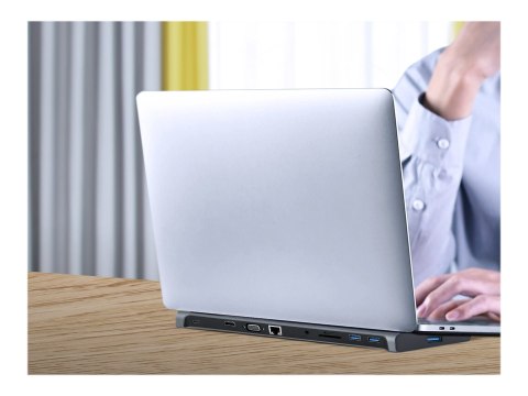 Cablexpert A-CM-COMBO10-01 - Stacja dokująca - USB-C 3.1 - HDMI, VGA - 1GbE