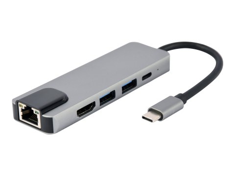 Cablexpert A-CM-COMBO5-04 - Stacja dokująca - USB-C 3.1 - HDMI - 100Mb LAN