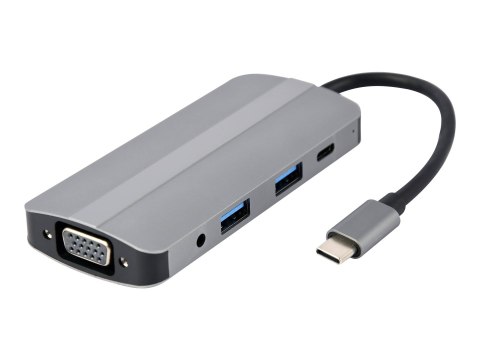 Cablexpert A-CM-COMBO8-02 - Stacja dokująca - USB-C 3.1 - HDMI, VGA