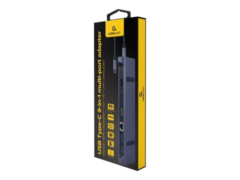 Cablexpert A-CM-COMBO9-02 - Stacja dokująca - USB-C 3.1 - HDMI, VGA - 1GbE