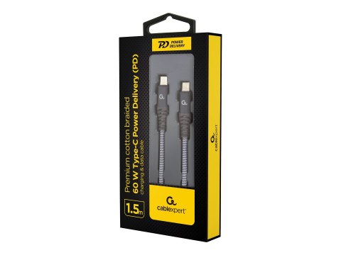 Cablexpert - Kabel USB - USB-C (M) do USB-C (M) - USB 2.0 - 1.5 m - USB Power Delivery (60W)