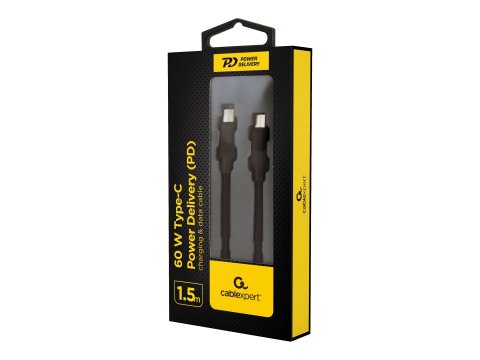 Cablexpert - Kabel USB - USB-C (M) do USB-C (M) - USB 2.0 - 1.5 m - USB Power Delivery (60W)