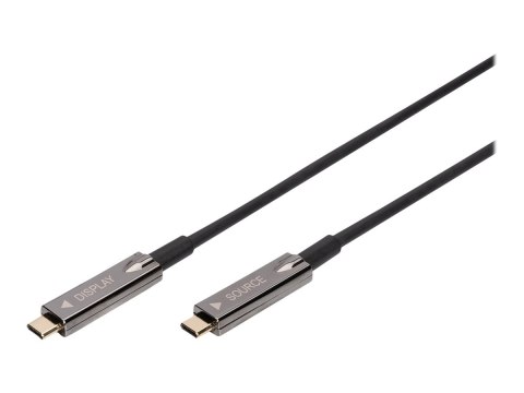 DIGITUS - Kabel USB - USB-C (M) do USB-C (M) - DisplayPort 1.2 - 20 m - Active Optical Cable (AOC), obsługa 4K 60 Hz, obsługa 19