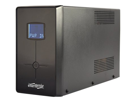 EnerGenie EG-UPS-035 - UPS - wyświetlacz LCD - AC 220 V - 1200 wat - 2000 VA - 9 Ah - USB, RJ-45 - złącza wyjściowe: 5 - czarny